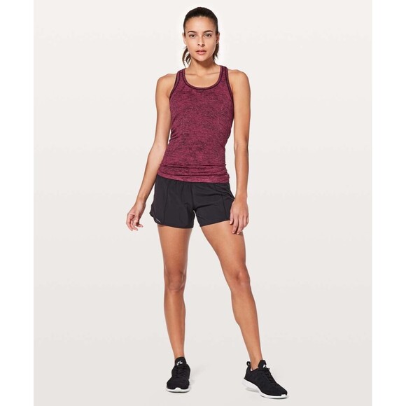 Lululemon Womens Top Pink Swiftly Tech Racerback Heather Tank Gym Running Size 6 - Picture 1 of 9